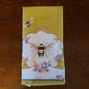 Retired - Anthropologie Bee and Floral Kitchen Towel - New with tags